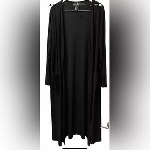 FRANK LYMAN Canadian Designer Black Lagenlook Coat Plus Size